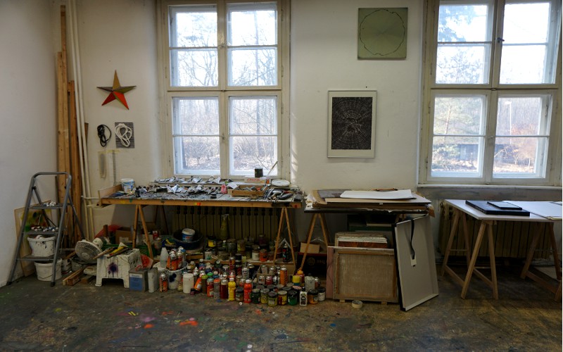 Blick ins Atelier von Andreas Hildebrandt Im Atelier von Andreas Hildebrandt